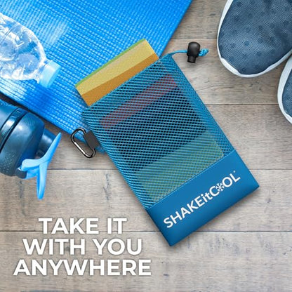 SHAKEitCOOL Extended Size Cooling Towel – Be Cool in Style - Heat Relief, Soft, Lightweight, Sun Protection, Easy Clean - Perfect for Biking, Hiking, Running, Yoga, Golf, Gardening - Sunset Wave M - color: Sunset Wave