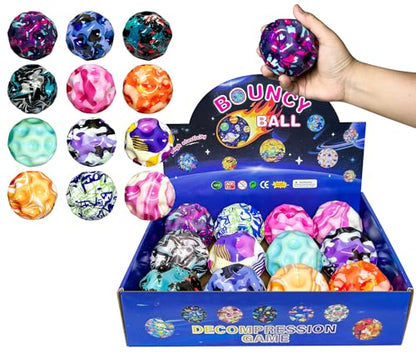12 Pack Moon Bouncy Balls Super High Jumping Extreme Bouncing Ball, Super High Bouncing Ball, Children's Sensory Ball, Athlete Training