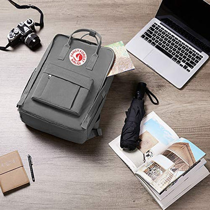 KALIDI Casual Laptop Backpack 15 Inches Square Daypack Totepack Travel Bag - color: Grey
