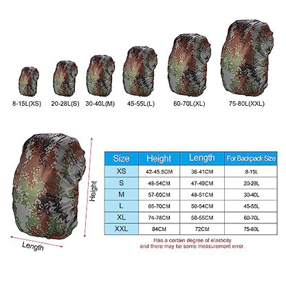 PATIKIL Waterproof Rucksack Cover, Non-Slip Backpack Rain Cover for Travel, Hiking, Camping, Climbing - size: Small