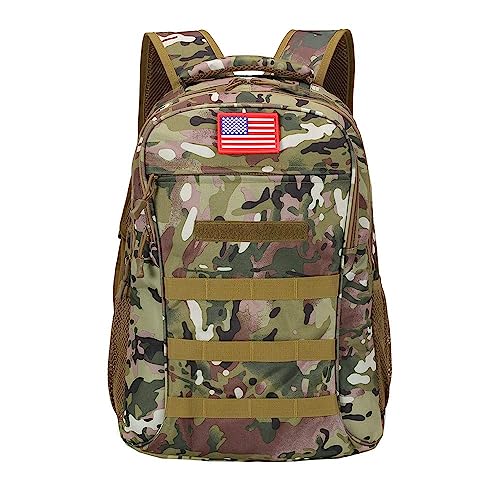 outdoor plus Camo Backpack,Military Boys Backpacks for School,40L Army Bookbag with USB Charging Port Waterproof - color: Cp Camo40l, size: 40L