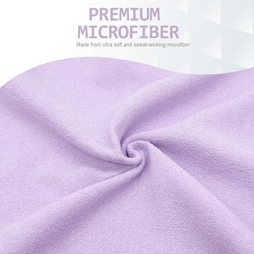 Eunzel Hot Yoga Towel - Microfiber Non Slip Yoga Mat Towel with Grip Dot Sweat Absorbent Towel for Hot Yoga, Pilates and Fitness 72" x 24", Taro Purple/Yellow - color: Taro Purple/ Yellow