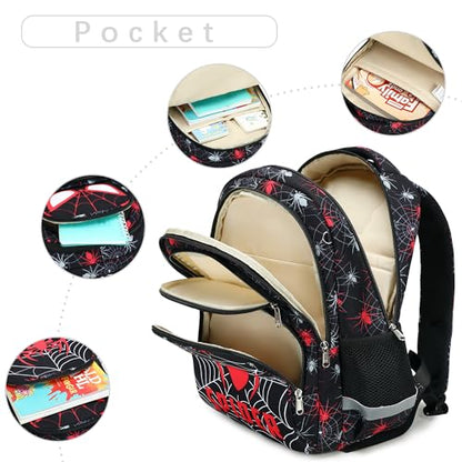 abshoo Cute Spider School Backpack For Boys Elementary Kindergarten Kids School Bag (Spider Black) - color: Spider Black