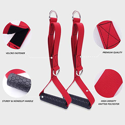 J Bryant Fitness Multifunction 4 in 1 Grip Handle Triceps Rope Resistance Bands Handle Cable Machine Attachments for Gym LAT Pulldown Exercise Handle