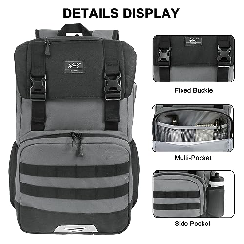 WOLT Laptop Backpack with USB Charging Port Fits Up to 17 Inch Laptop, College Backpack for Men Women, Computer Business Bookbag, Grey - color: Grey