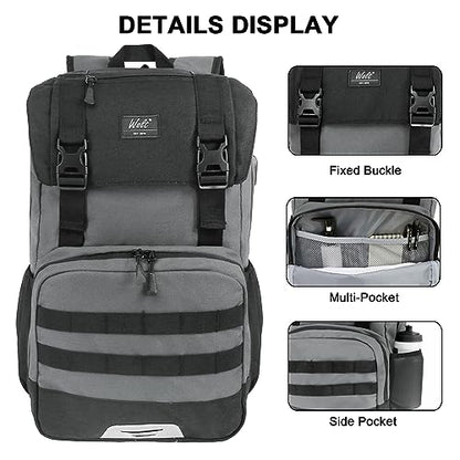 WOLT Laptop Backpack with USB Charging Port Fits Up to 17 Inch Laptop, College Backpack for Men Women, Computer Business Bookbag, Grey - color: Grey