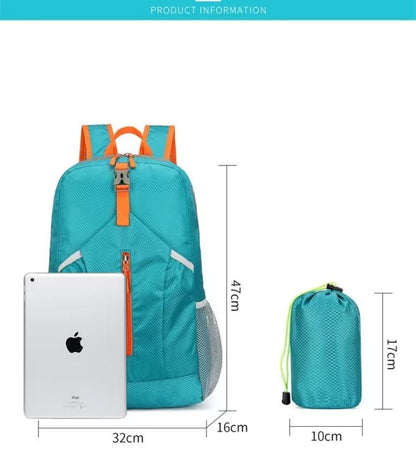 Travel lightweight foldable backpack hiking backpack splash proof compact travel backpack day pack (peacock green), middle - color: Peacock Green