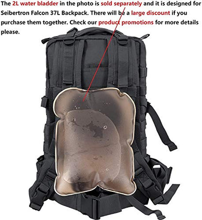 Seibertron Falcon Water Repellent Hiking Camping Backpack Compact Pack Summit Bag (Black 37L) - color: Black 37l(size:11"*11"*19")