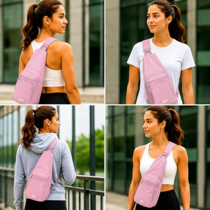Reebok Unisex Crossbody Bag - Convertible Compact Durable Cross Body Bag for Women and Men - Gym and Travel Essentials, Size One Size, Cosmos Infused Lilac - color: Cosmos Infused Lilac