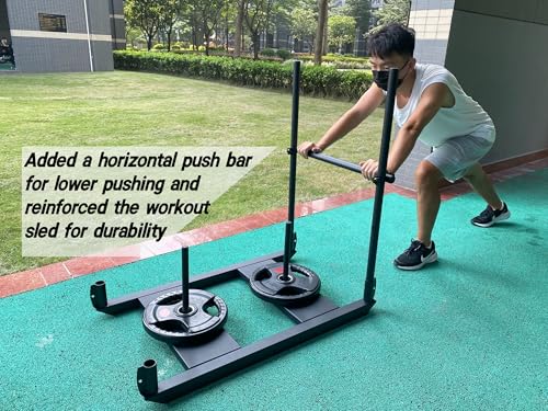 Weight Sled for Training Push Pull Workout Sled Football Speed Training Equipment Fitness Sled for Athletic Exercise, Speed Improvement and Strength Training