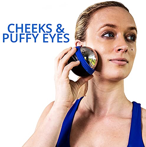 Body Back FSA Eligible Glacier Ball - Cryosphere Therapy Massage Roller Ball, Ice Roller Ball, Cold Ball for Plantar Fasciitis Relief with Removable Ice Roller for Face or Lacrosse Ball Rolling