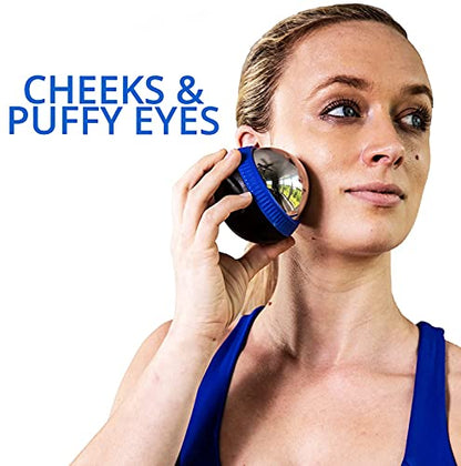 Body Back FSA Eligible Glacier Ball - Cryosphere Therapy Massage Roller Ball, Ice Roller Ball, Cold Ball for Plantar Fasciitis Relief with Removable Ice Roller for Face or Lacrosse Ball Rolling