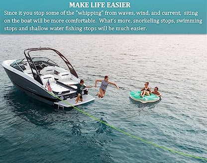 Boat Bungee Dock Lines, Boat Bungee Anchor Lines, Boat Bungee Anchor Rope, PWC Anchor Line, PWC Accessories, Jet Ski Accessories - size: 14-50 feet Anchor Rope, style: Pack Of 1