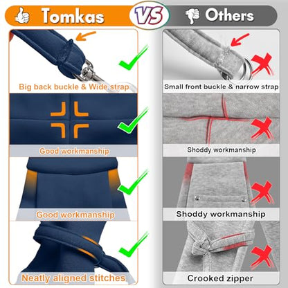 Tomkas Small Dog Cat Sling Carrier Puppy Purse Travel Wrap Soft Crossbody Pet Bag (Dark Blue, M - Classic Pocket & Classic Strap) - color: Dark blue