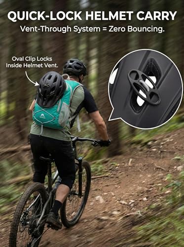 Hydration Hiking Backpack, Water Hiking Backpack, Hydration Backpack with 15l Water Bladder, Runinnng Backpack for Men Women for Cycling Campling - color: Emerald Green