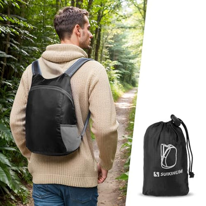 20L Ultra Hiking-Daypack Lightweight Foldable Travel Packable Backpack for Camping Cycling Outdoor,black - color: Black