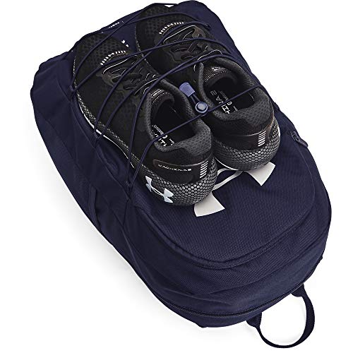 Under Armour Hustle Sport Backpack - color: Midnight Navy (410)/Metallic Silver