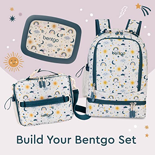 Bentgo Kids 2-in-1 Backpack & Insulated Lunch Bag - Durable 16” Backpack & Lunch Container in Unique Prints for School & Travel - Water Resistant, Padded & Large Compartments (Friendly Skies) - color: Friendly Skies