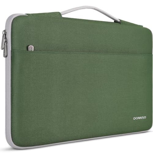 DOMISO 14 inch Laptop Case Sleeve Protective Cover Compatible with 15 inch MacBook Air M4 M3 M2,MacBook Pro,14-15 inch HP Dell ASUS Lenovo Chromebook,Waterproof Computer Cases Bag,Avocado Green - color: Avocado Green, size: 14" Laptop/15" for mac book