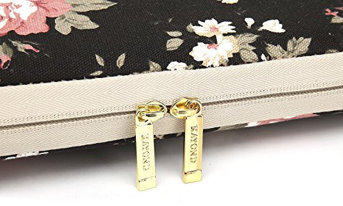 kayond Water-Resistant Canvas 15.6 Inch Laptop Sleeve-Black C Rose - color: Black C Rose, size: 15-15.6 inch