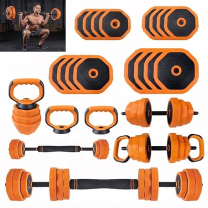 Adjustable Dumbbells, 44/66/88lbs Free Weight Set with Connector,4 In1 Dumbbells Set Used As Barbell,Kettlebells,Push Up Stand for Home Gym - size: 88 LB