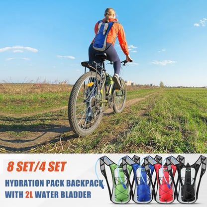 Chunful Hydration Backpack with 2L Water Bladder, Lightweight Hydration Pack Outdoor Water Backpack for Men Women Running Cycling Biking Climbing - color: Stylish Color