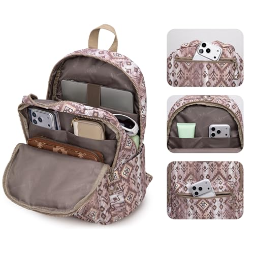Montana West Backpack Purse for Women Western Aztec Backpack Purse Lightweight Casual Daypack for Travel - color: Light Coffee