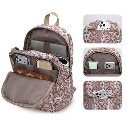 Montana West Backpack Purse for Women Western Aztec Backpack Purse Lightweight Casual Daypack for Travel - color: Light Coffee