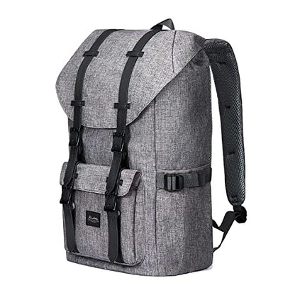 KAUKKO Travel Laptop Backpack, Outdoor Rucksack, Backpack Fits 15.6"(Linen Grey) - color: 1linen Grey, size: Large