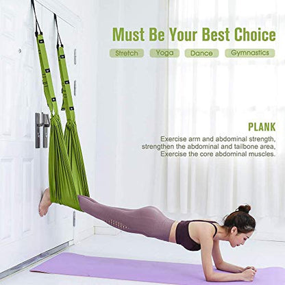 Fitness Yoga Stretching Strap, Adjustable Leg Stretcher Back Bend Assist Trainer, Improve Leg Waist Back Flexibility Home Gym Equipment for Rehab Pilates Ballet Cheerleading Splits Gymnastics - color: black