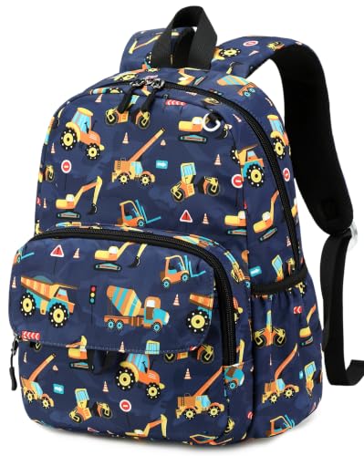 BTOOP Kids Backpack for Boys 3-6, Preschool Kindergarten Backpack with Insulated Lunch Compartment & Chest Strap (Truck Blue, Age 3-6 (14.5" H Fit Folder)) - color: Truck Blue, size: Age 3-6 (14.5" H Fit Folder)
