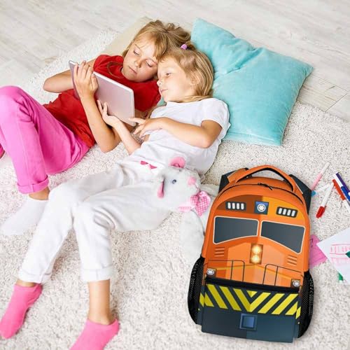 Train School Backpack Gifts for Kids Boys Students, Back to School Essentials Gifts, 17" Lightweight Train Bookbag with Adjustable Straps for Kindergarten Primary Elementary - color: Color 17