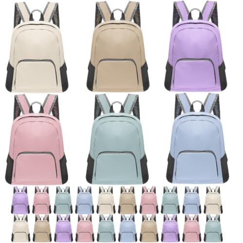 Patelai 48 Pcs 17" Backpacks in Bulk for School Kids Wholesale Bookbags Lightweight Back Pack for Girls Boys Outdoor Travel(Macaron Color) - color: Macaron Color