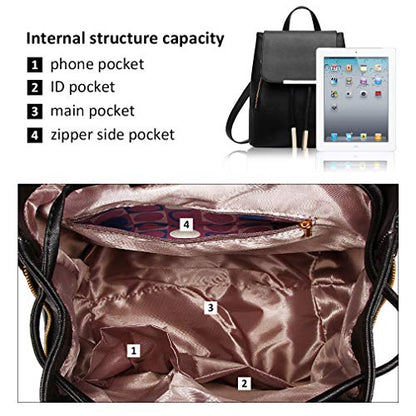 Pahajim Womens Trendy Backpack Purses PU Leather Travel Rucksack for Ladies Cute Daypacks Bags - color: Light Blue