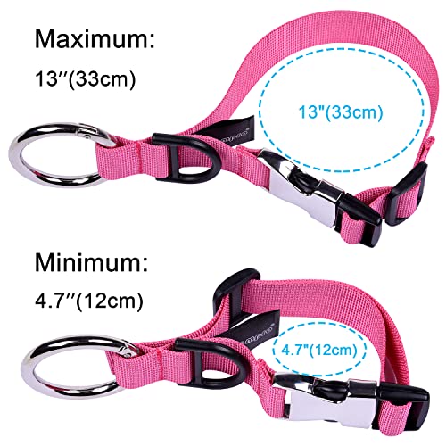 Wisdompro Jacket Gripper Strap, Add a Bag Luggage Straps Baggage Suitcase Belts Travel Accessories with Hook and D-Ring - Make Your Hands Free, Easy to Carry Your Extra Bags - Hot Pink - color: Hot Pink
