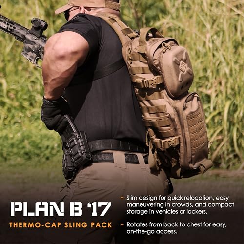 HAZARD 4 Plan-B '17 Sling Pack – Crossbody EDC Bag for Travel, Hiking & Everyday Carry, 11.8L, Black - color: Black, size: Plan-B '17