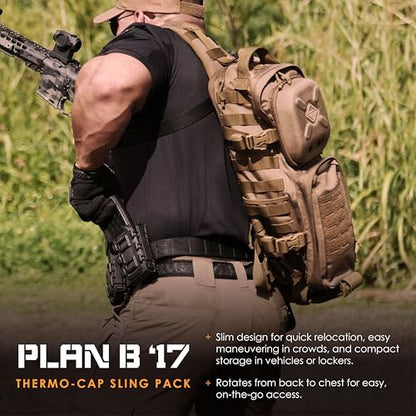 HAZARD 4 Plan-B '17 Sling Pack – Crossbody EDC Bag for Travel, Hiking & Everyday Carry, 11.8L, Black - color: Black, size: Plan-B '17