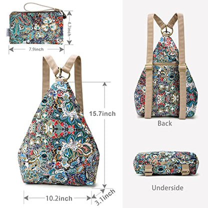 Black Butterfly Premium Backpack for Women, Bohemia Style Fashion Casual Daypack Backpack, Small Backpack Purse (02-blue Plus) - color: 02-blue Plus