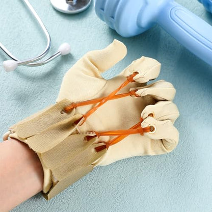 Cuffbow Deluxe Traction Exercise Glove Finger Flexion Exercise Glove for Handed Rehabilitation Increasing Strength Flexion of Joints and Fingers, Hand Exerciser, Small/Medium(Left) - color: Left