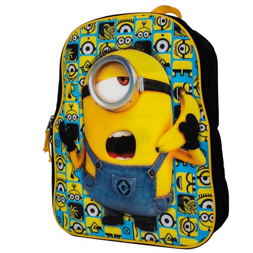 AI ACCESSORY INNOVATIONS Minions Kids Backpack, 15" Girls & Boys Despicable Me School Bag, Black - color: Barbie