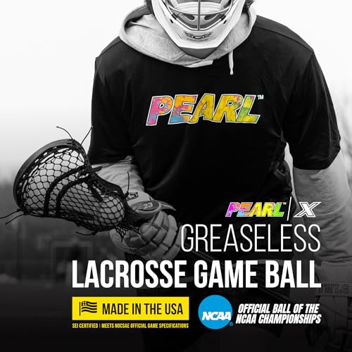 PEARL X Greaseless Lacrosse Balls by Guardian Innovations - Official Ball of NCAA Championships - Meets NOCSAE Standards and SEI/NCAA Certified - color: White, size: 100 Pack