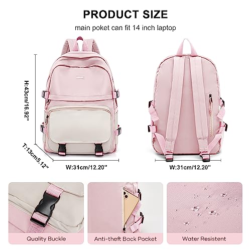 weradar Simple casual computer backpack pink - color: A4-pink