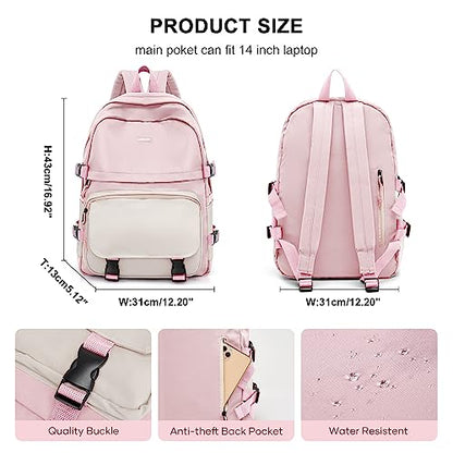 weradar Simple casual computer backpack pink - color: A4-pink