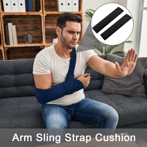 2 Pcs Strap Cushion for Arm Sling Shoulder Strap Covers Brace Carry Strap Pillow Arm Elbow Wrist Injury Support Strap Pad to Release Stress to Your Neck and Shoulder (Black) - color: Black