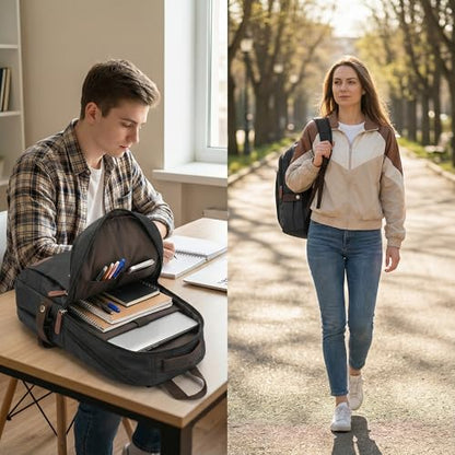 Travel Backpack Mens Business Laptop Bag with Multi-Pockets Minimalist Nylon Daypack Fits 16 Inch Notebook Casual Work Bag (BLK) - color: Blk