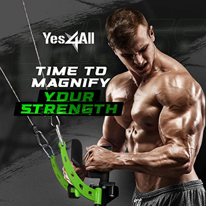 Yes4All Neutral Paddle Grip LAT Pull Down Bar, Range of Motion Spreader Handle Cable Attachments - color: Paddle Grip - Press Down Attachment