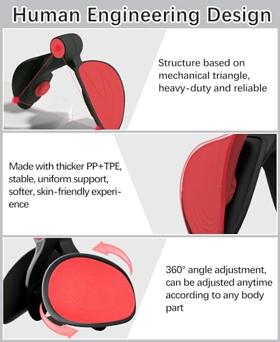 Pelvic Floor Exercise Device Available in 35 lb and 49 lb Resistance, Kegel and Inner Thigh Muscle Trainer, Home Workout Equipment for Postpartum Recovery, Women and Men, with Band - color: Red Black