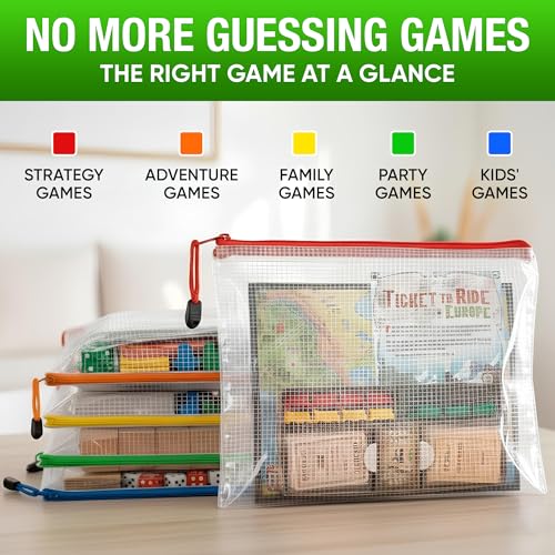 5 Pack Mesh Zipper Pouch Bags A3 17.7x12.6 inch - Plastic Zipper Pouches for Organizing - Game Storage Bags - Puzzle Organizer Bags - Large Zip Pouch Bags - Mesh Pouch with zip - Puzzle Bags - size: 5 Pack A3