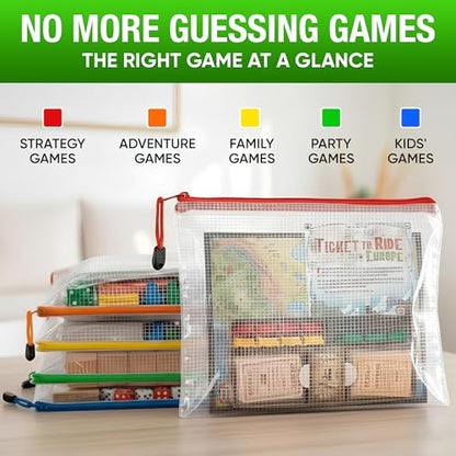 5 Pack Mesh Zipper Pouch Bags A3 17.7x12.6 inch - Plastic Zipper Pouches for Organizing - Game Storage Bags - Puzzle Organizer Bags - Large Zip Pouch Bags - Mesh Pouch with zip - Puzzle Bags - size: 5 Pack A3