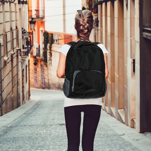 Jexine 10 Pcs Backpacks in Bulk 16.5 Inches Back Pack Basic Backpack for Adult Lightweight Outdoor Travel Book Bags(Black) - color: Black